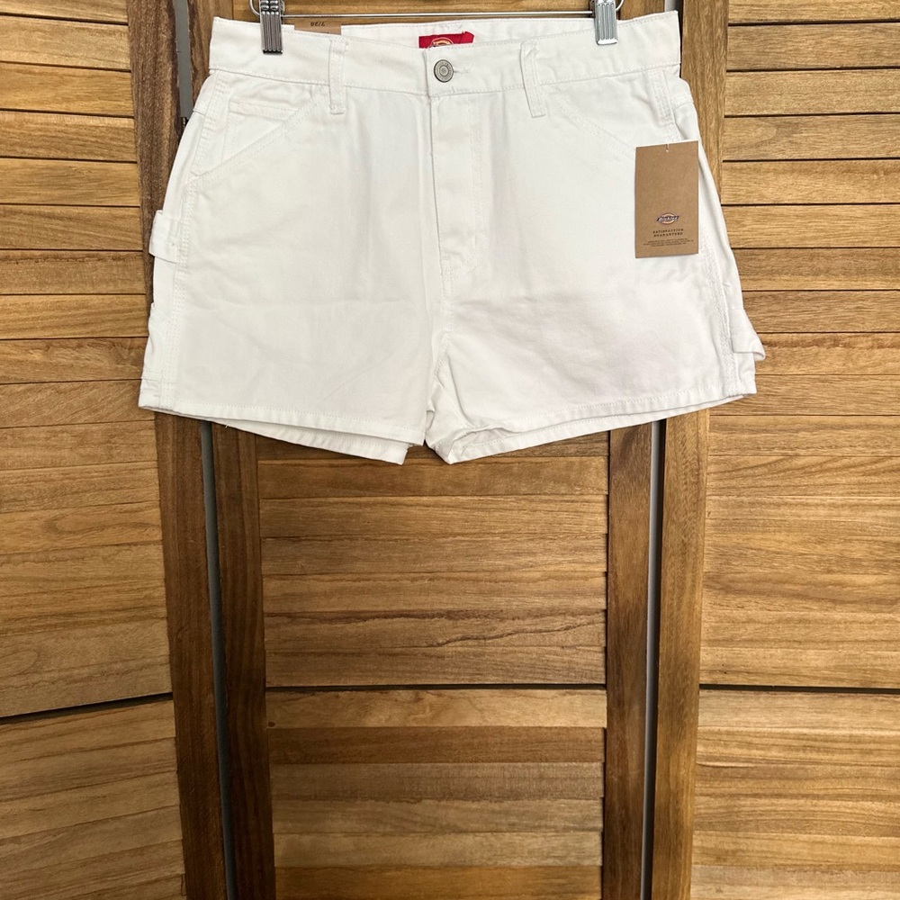 Dickies Women's Crisp White Cargo Shorts